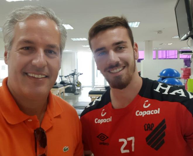 Pedro e seu empresário, Fabrício Zanello