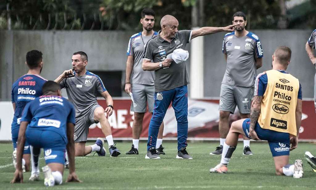 Jesualdo comandou primeiro treino em Santos na quarta-feira - Ivan Storti / Santos FC