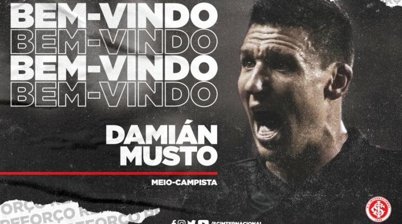 Musto revela: ‘Quando surgiu a chance de vir para o Inter, não tive dúvidas’