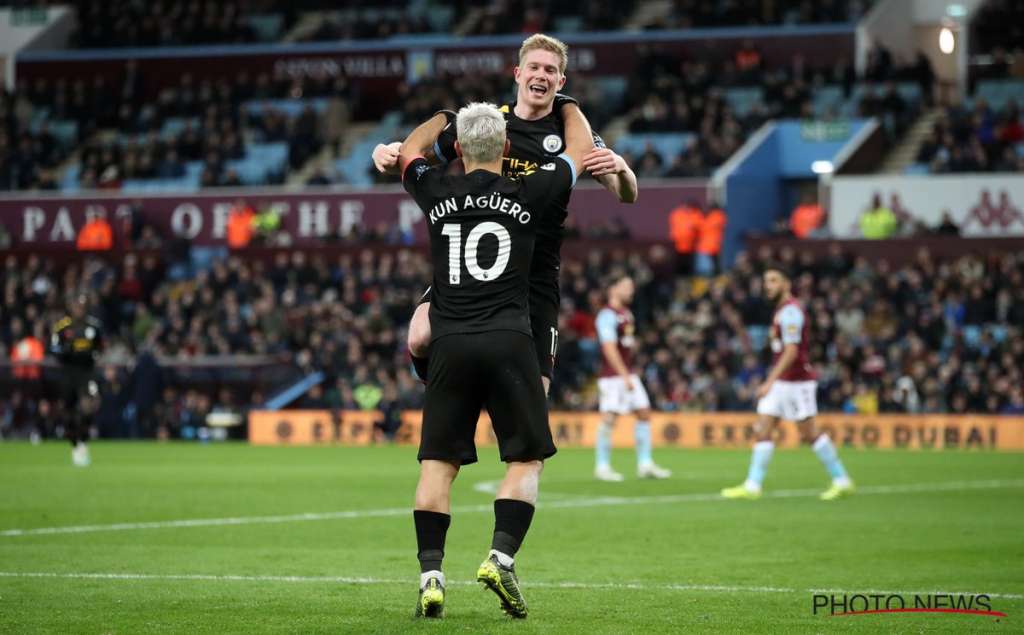  Aguëro bate recorde, Manchester City faz 6 a 1 no Aston Villa e sobe para 2º