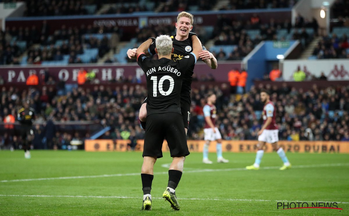 INGLÊS: Aguëro bate recorde, Manchester City faz 6 a 1 no Aston Villa e sobe para 2º