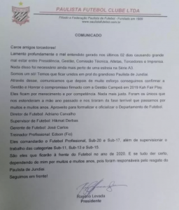 Reviravolta! Clube do Paulista A3 confirma permanência de parceira e técnico