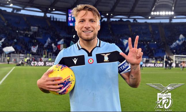 ITALIANO: Immobile marca 3 gols, Lazio atropela a Sampdoria e amplia invencibilidade