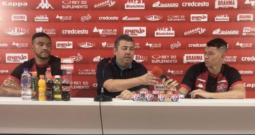 Baiano: Dupla é apresentada no Vitória com o mesmo discurso: “Chegando para ajudar”