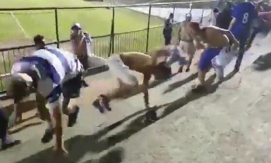 Torcida do Taubaté comemorou vitória fazendo Parkour