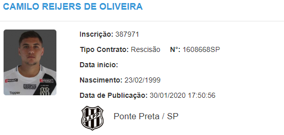 Paulistão: Rescisão contratual com a Ponte deixa volante livre para assinar com o Lyon