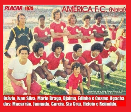 Jangada, primeiro jogador agachado, campeão no Rio Grande do Norte em 1974