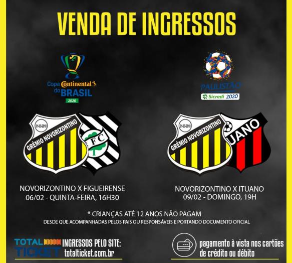 Novorizontino já vende ingressos para duelos da Copa do Brasil e Paulistão