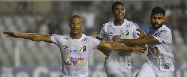 Sánchez comemora primeiro gol do Peixe. Foto: Ivan Storti - SFC