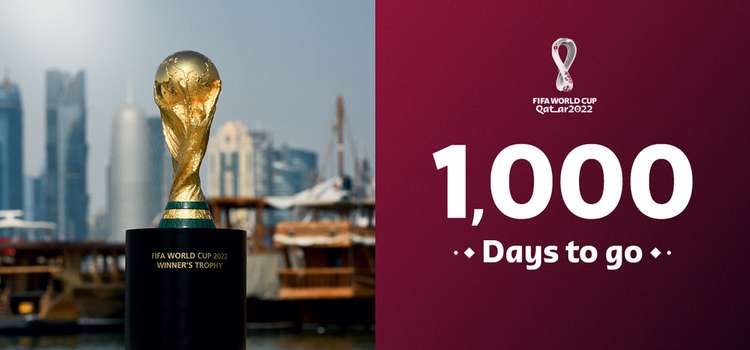 Fifa e Catar celebram marca de 1.000 dias para o início da Copa do Mundo de 2022