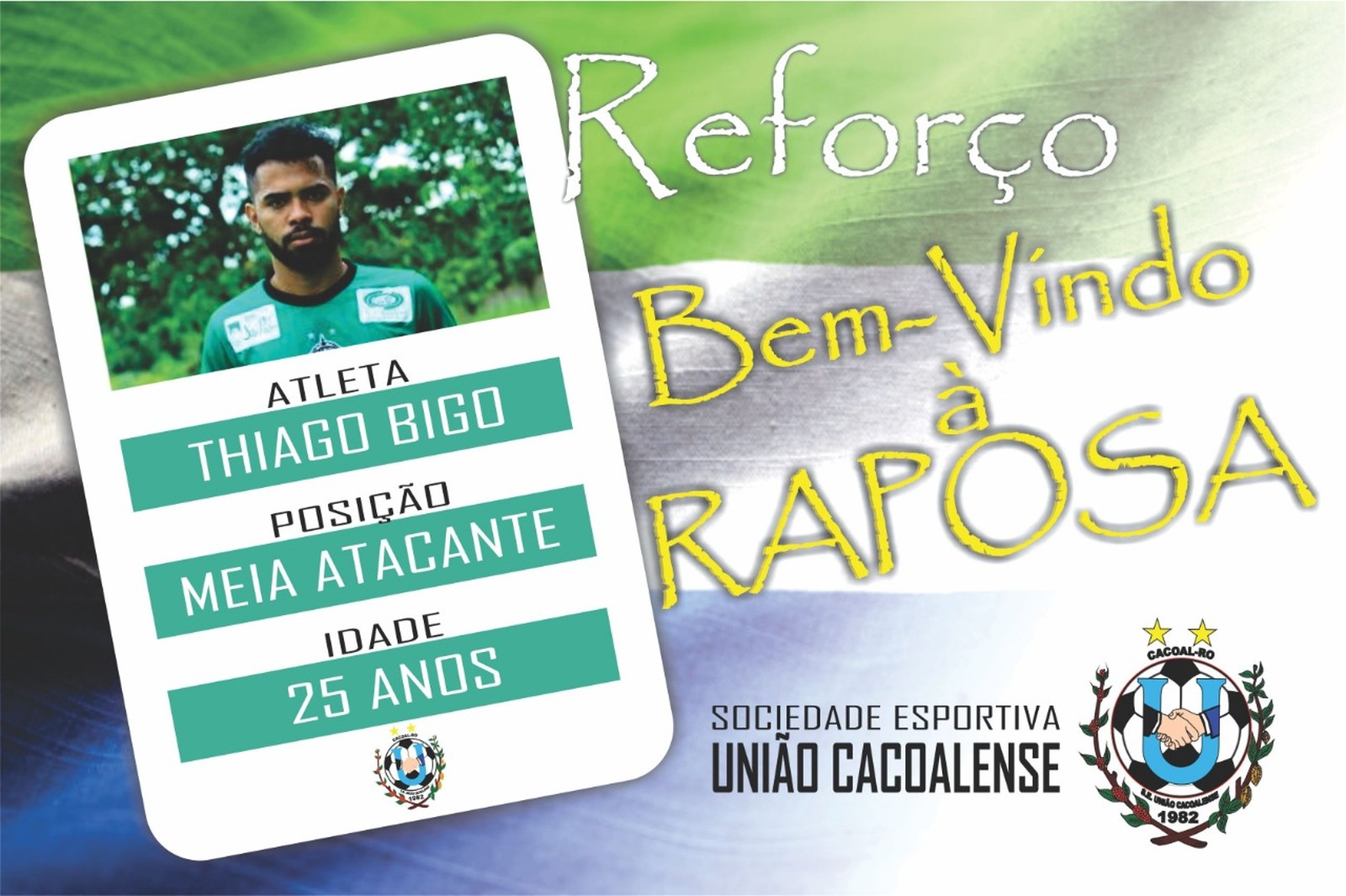 Rondoniense: Real Ariquemes e União Cacoalense anunciam reforços para o Estadual