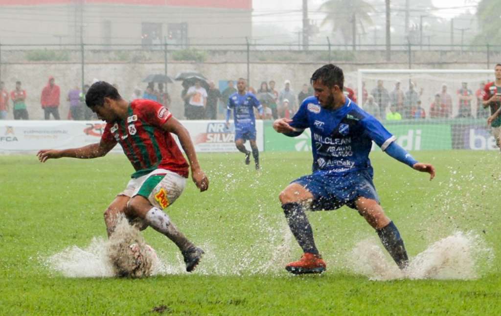 O Taubaté bateu a Portuguesa Santista por 1 a 0 (Foto: Caíque Toledo/EC Taubaté)