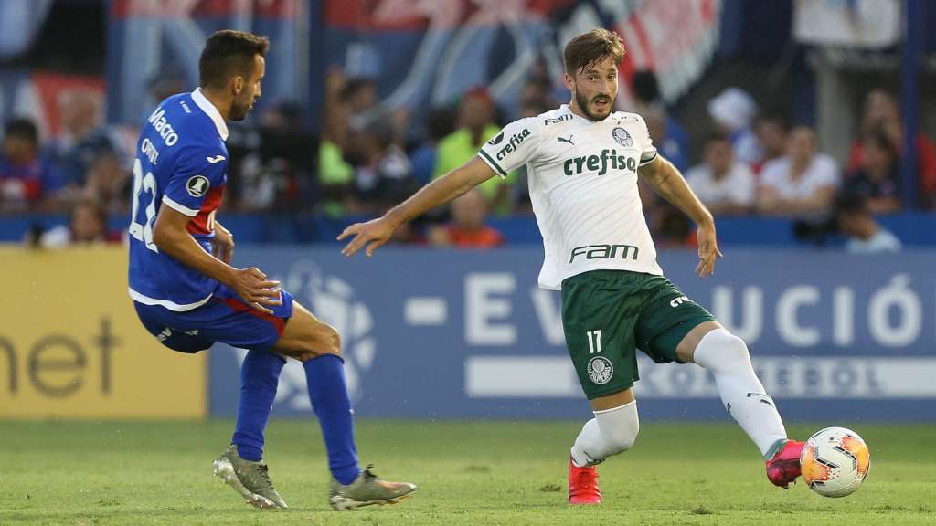 Matías Viña atuou na vitória do Palmeiras contra o Tigre pela estreia da Libertadores (Foto: Cesar Greco)