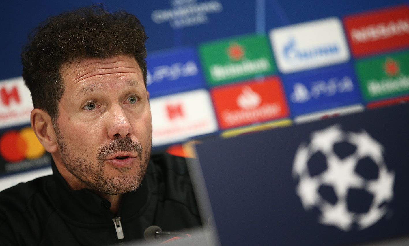 Simeone quer Atlético de Madrid mais competitivo em jogo decisivo com Liverpool