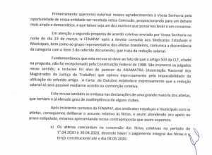 Fenapaf rejeita redução de salários e pede participação da CBF em acordo coletivo
