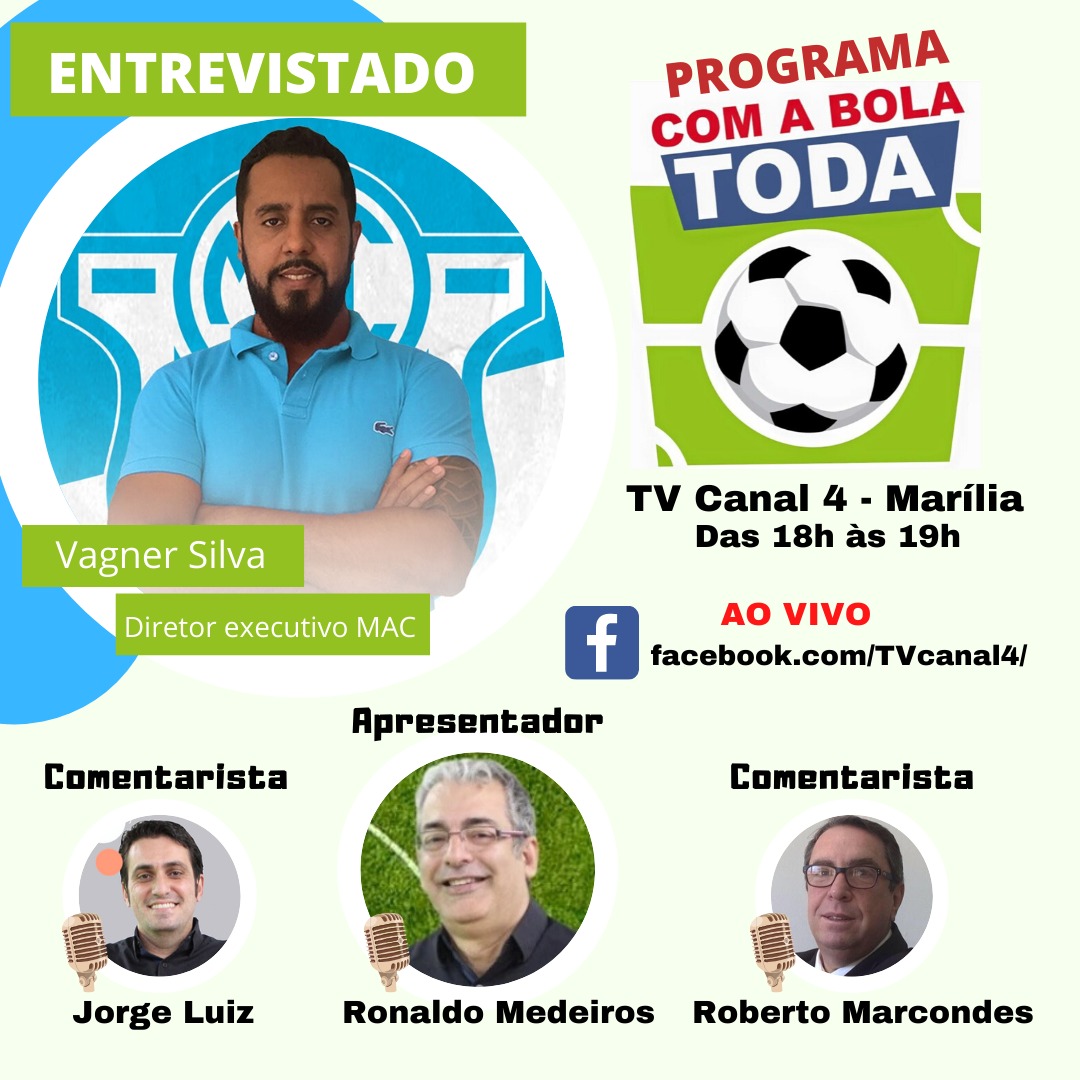 Portal Futebol Interior faz parceria com canal de TV de Marília