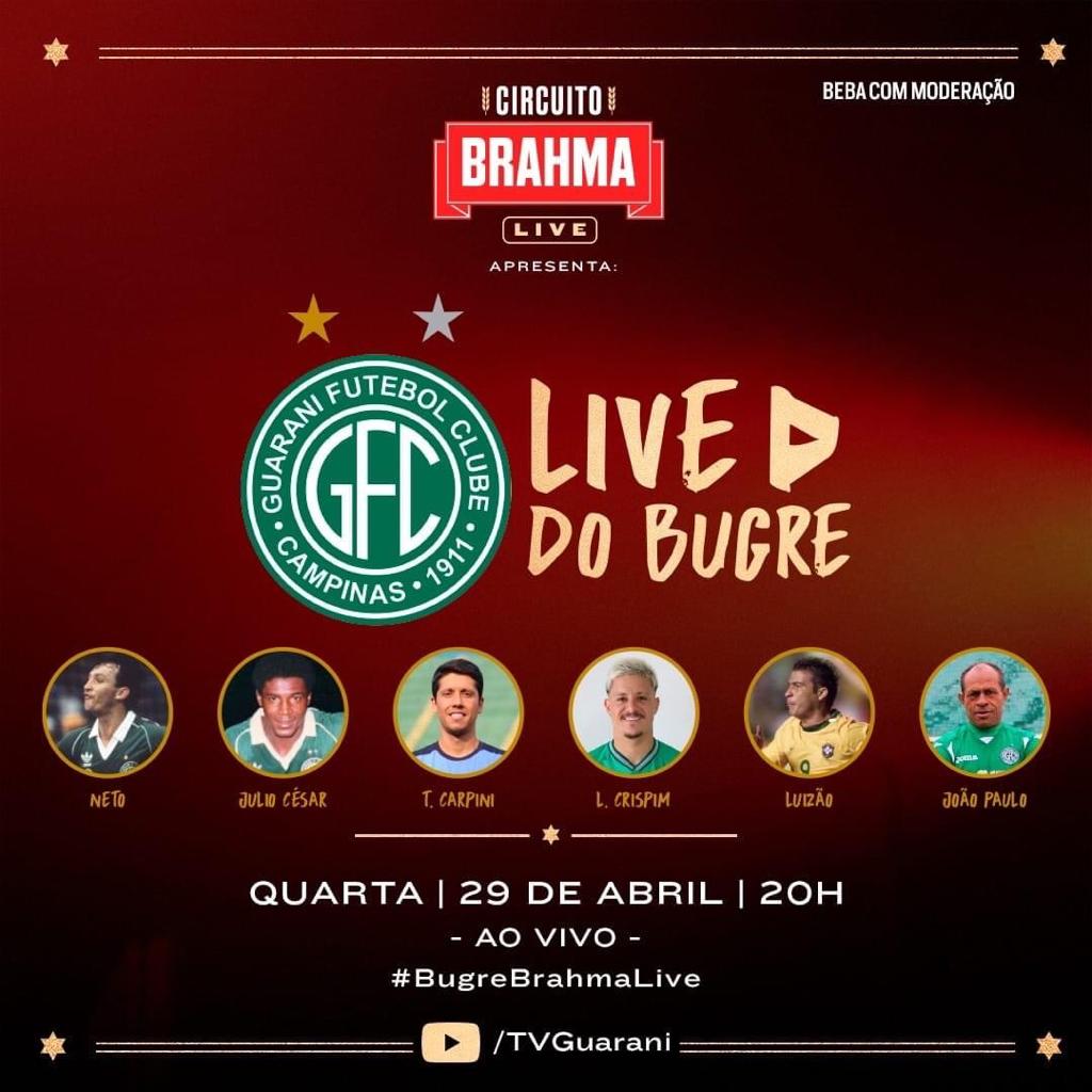 Com craques do passado, presidente do Guarani confirma detalhes de live: ‘Bate papo’