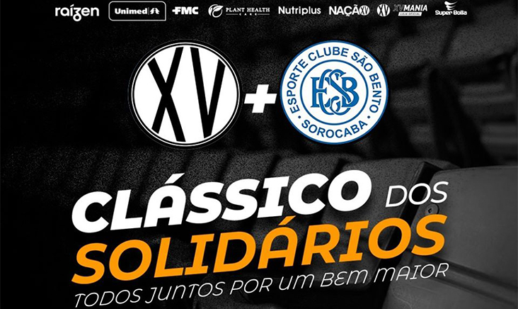 XV de Piracicaba e São Bento fazem clássico virtual e apoiam causa solidária