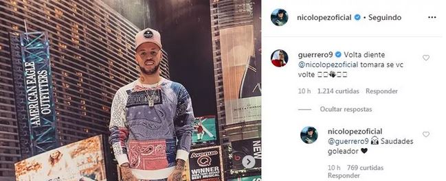 Atacante do Internacional ‘clama’ por volta de uruguaio: “Tomara que você volte”