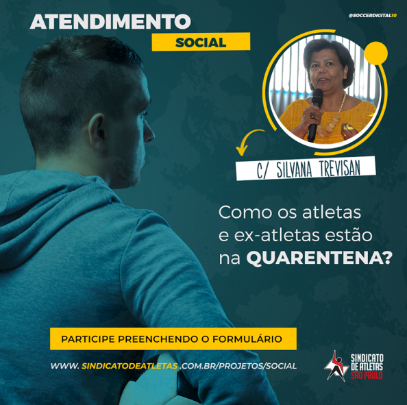Sindicato paulista oferece atendimento social para atletas durante a quarentena