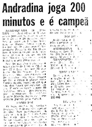  Foto 2: duração da partida ganhou destaque nos jornais (Foto: Folha de S. Paulo / Reprodução)