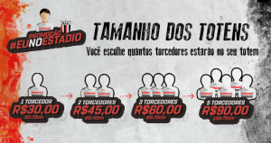 Torcida de clube da Série B poderá comprar totens para marcar presença no estádio