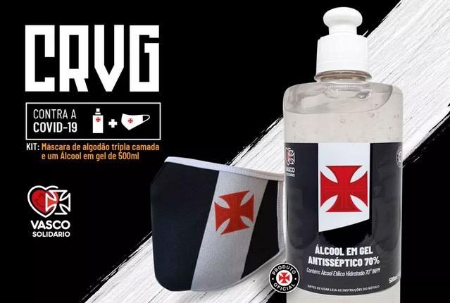 Clube do Brasileirão lança kit com máscara e álcool em gel e ajudará funcionários