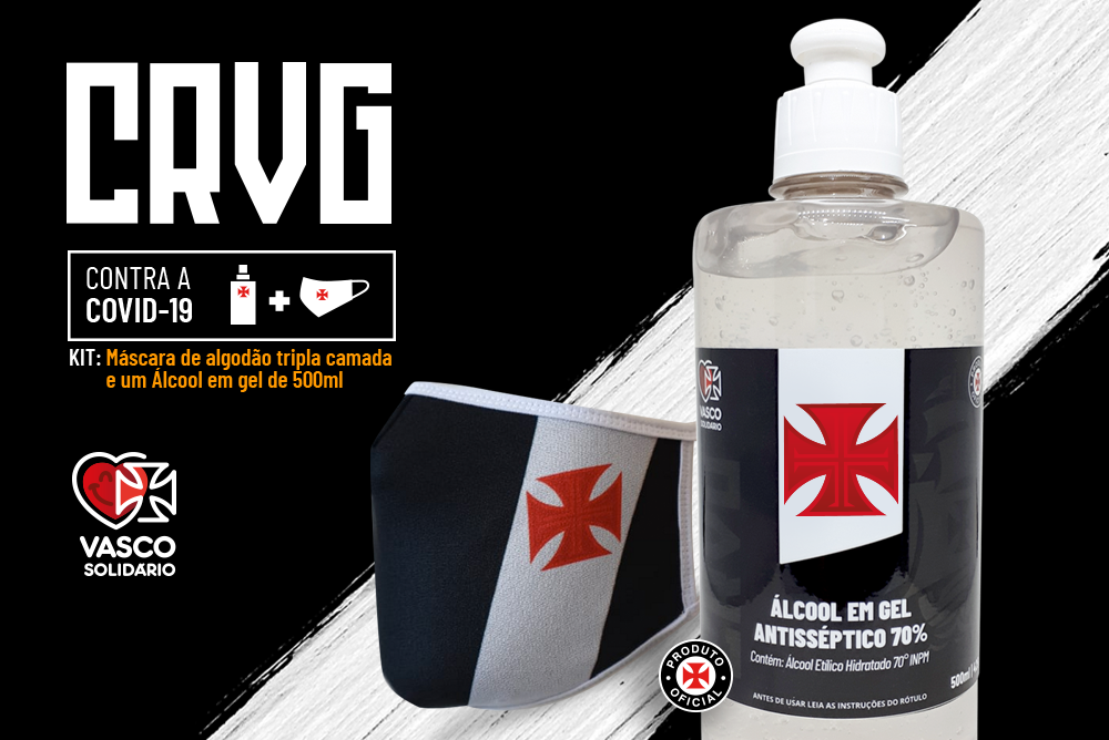 Vasco lança kit contra coronavírus e repassará parte da receita a comunidades