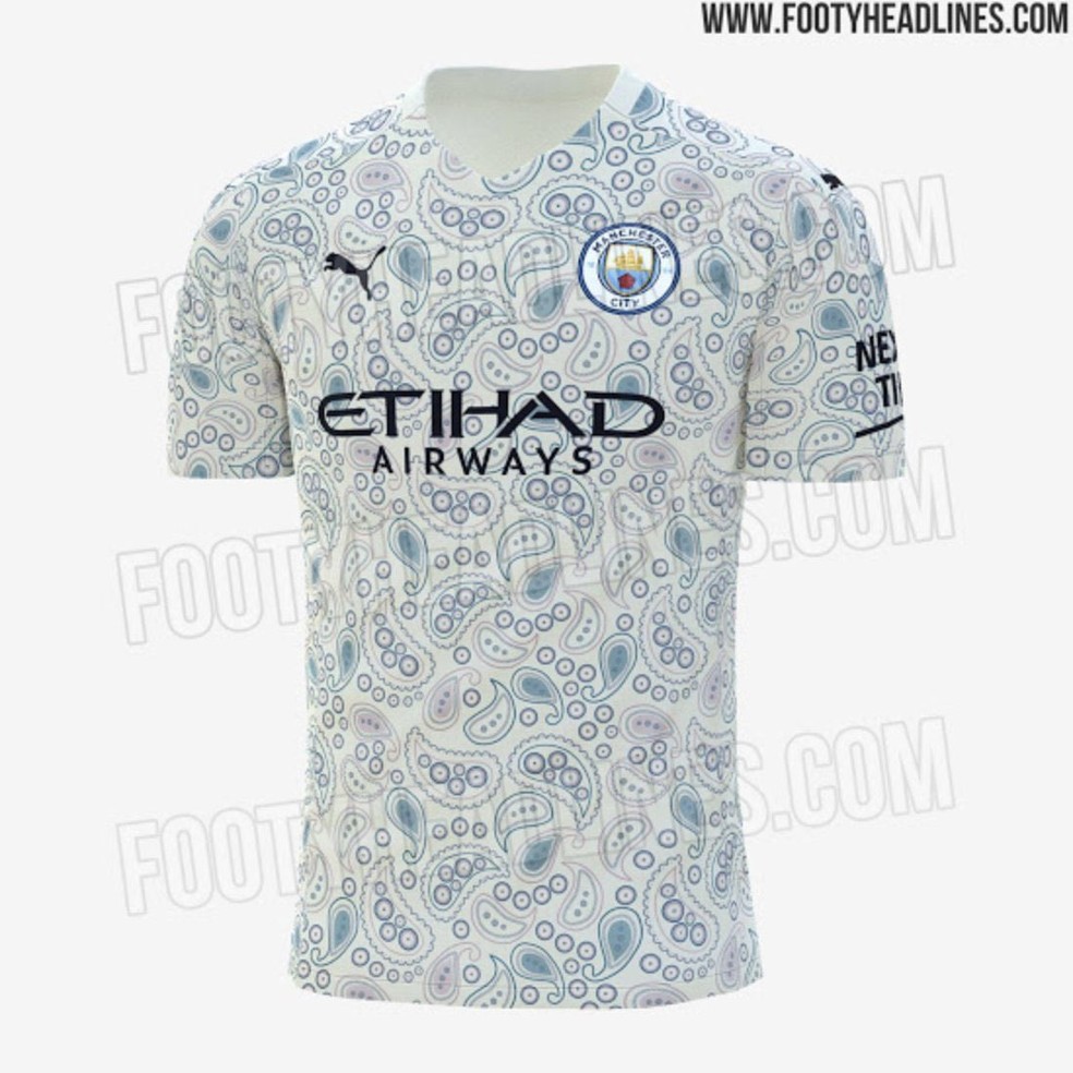 Ameba? Pano de mesa? Nova camisa do Manchester City vira piada na internet