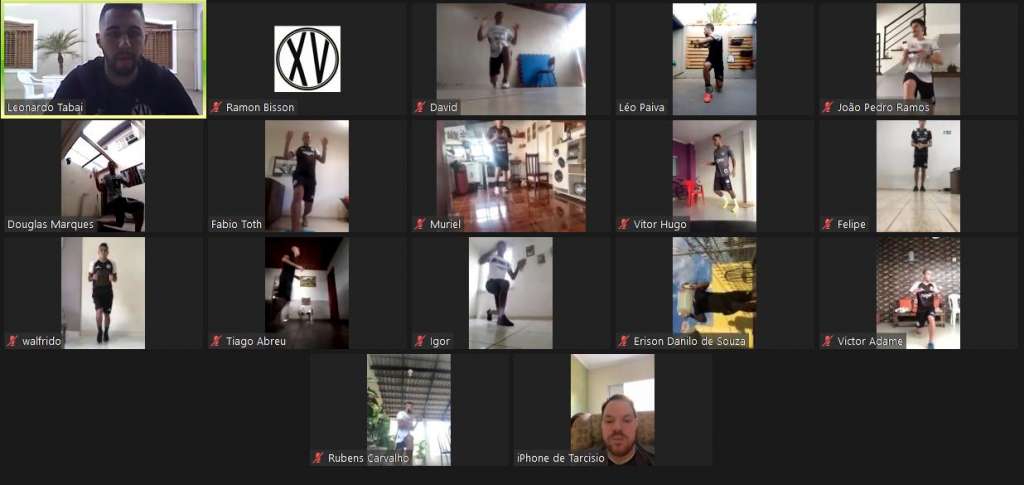 XV treina via videoconferência