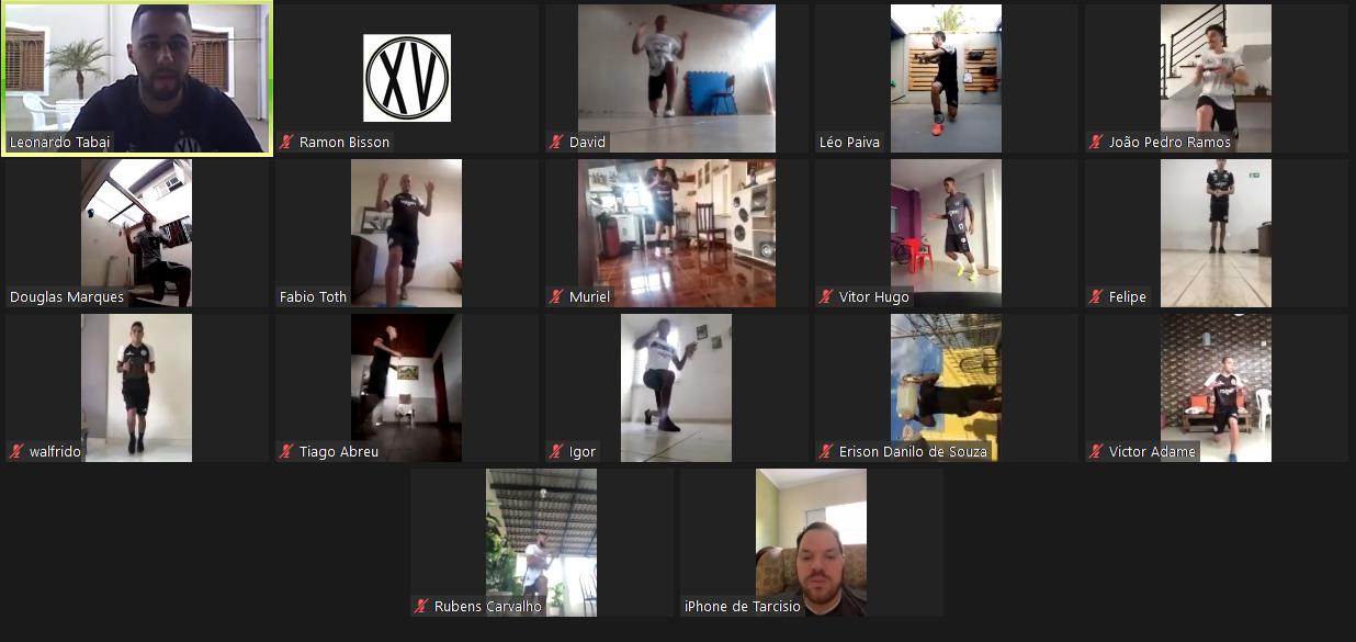 Paulista A2: XV inicia treinamentos físicos com grupo reunido por videoconferência