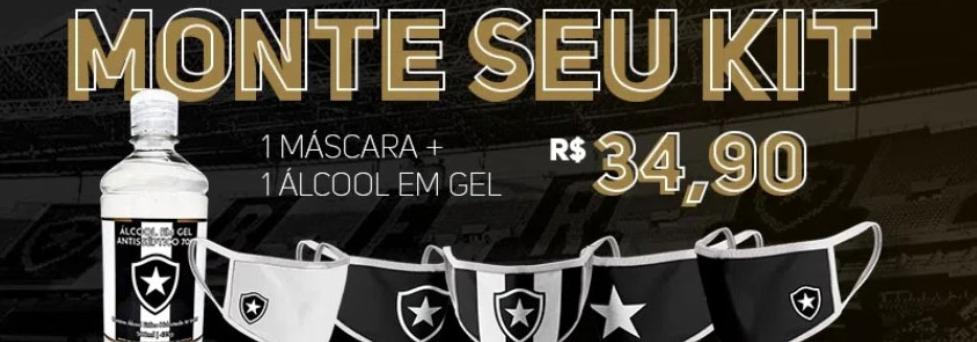 Clube do Brasileirão coloca à venda kit com álcool em gel e máscaras personalizadas