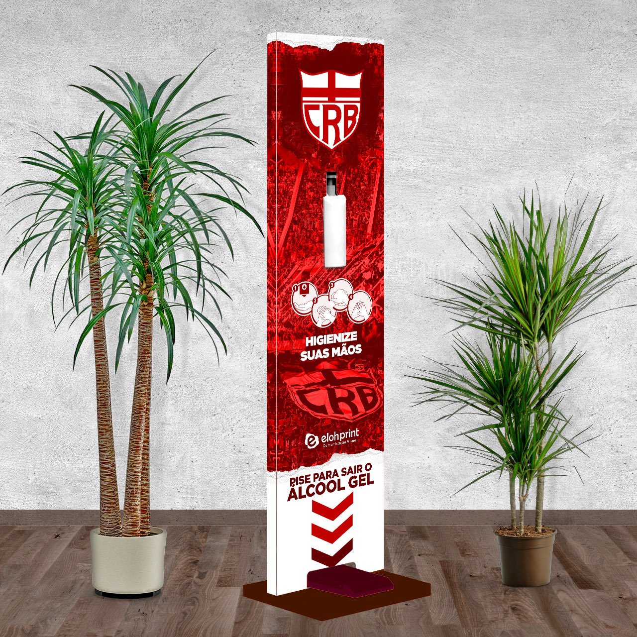 Time da Série B inova e adquire totens de higienização personalizados