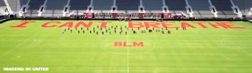 Clube da MLS pinta campo de estádio e reforça apoio contra o racismo nos EUA