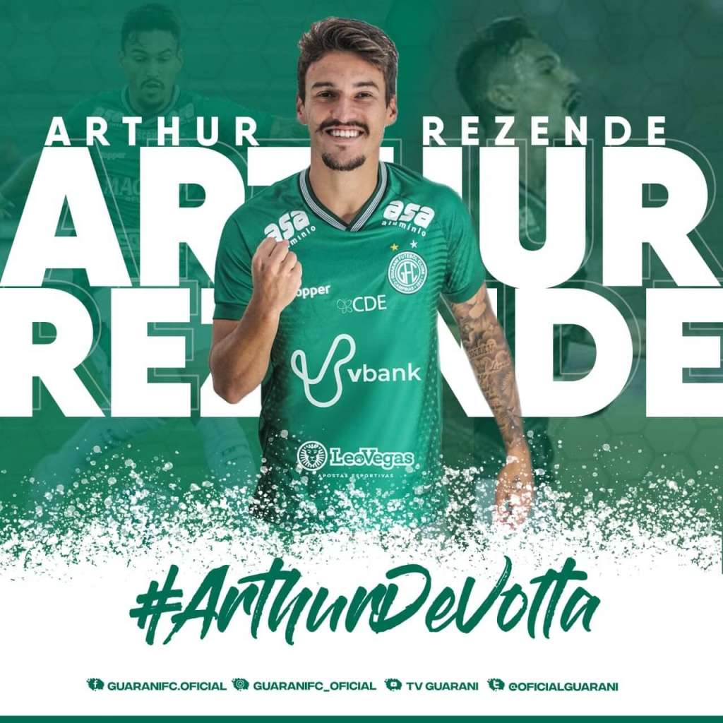 Guarani oficializou o retorno do meia Arthur Rezende