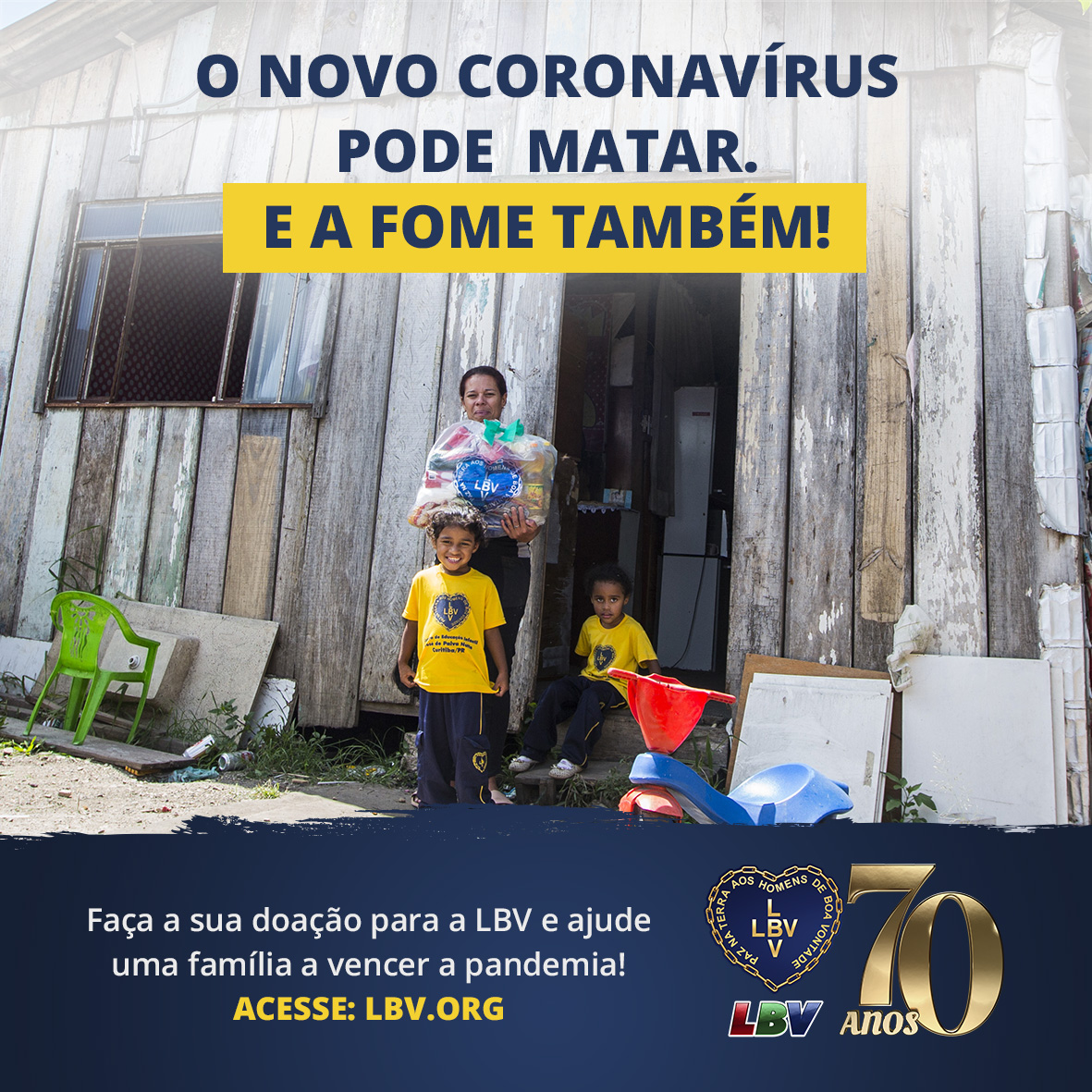 Ação da LBV entrega 300 toneladas de doações a famílias afetadas pela covid-19