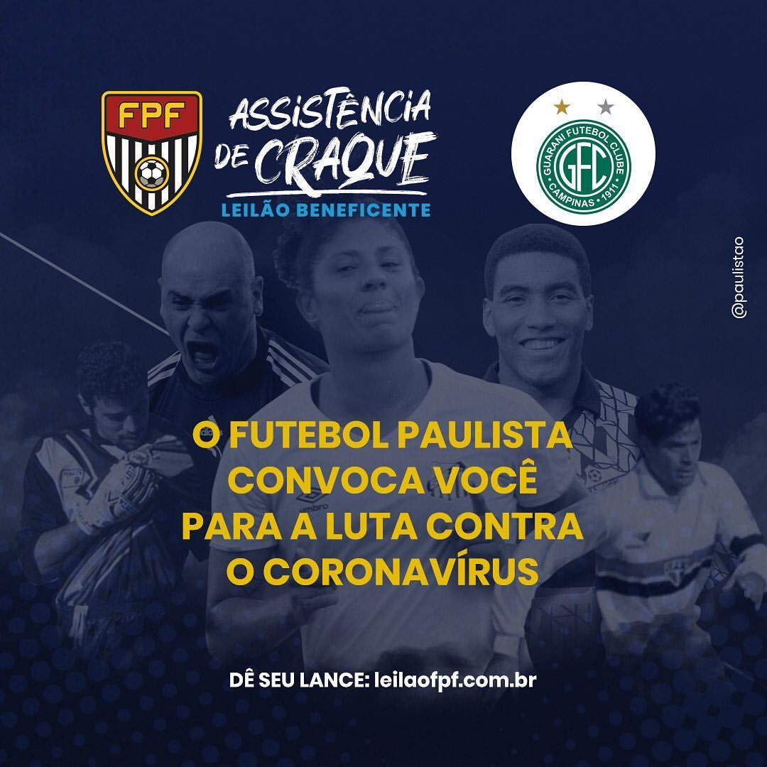 Ponte Preta e Guarani deixam rivalidade de lado e fazem doações para leilão da FPF