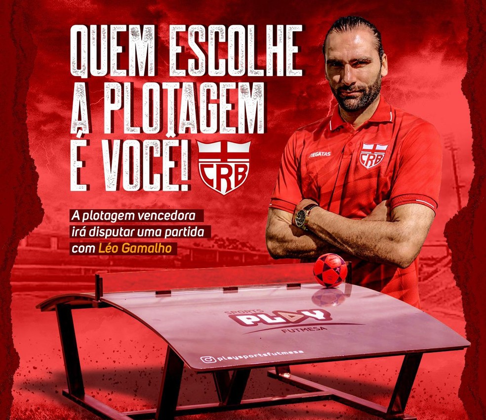 CRB promeve concurso e o vencedor vai jogar futmesa contra o atacante Léo Gamalho