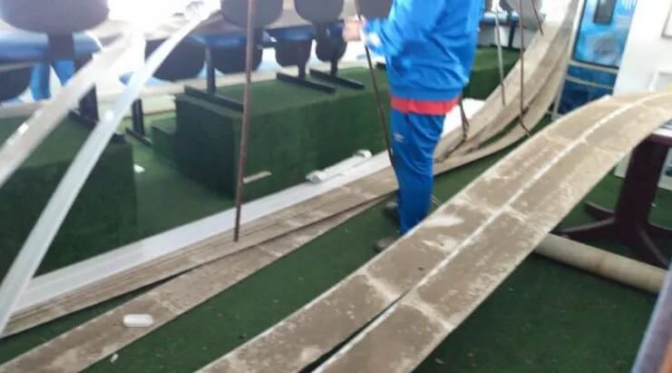 "Ciclone bomba" causa estragos em estádio e CT de time da Série B 2 0002050474721 img