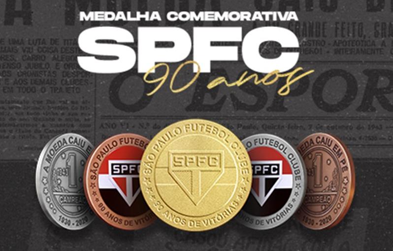 Clube do Brasileirão lança medalhas de aniversário com preços entre R$ 35 e R$ 60 mil