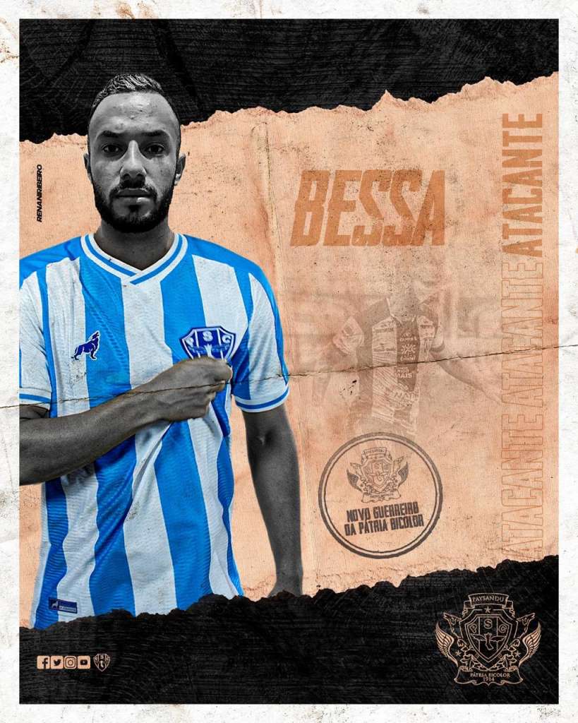 Focado na Série C, Paysandu contrata meia-atacante Erik Bessa