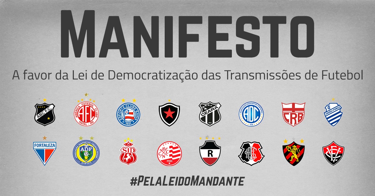 Clubes da Liga do Nordeste também publicam manifesto em favor da MP 984