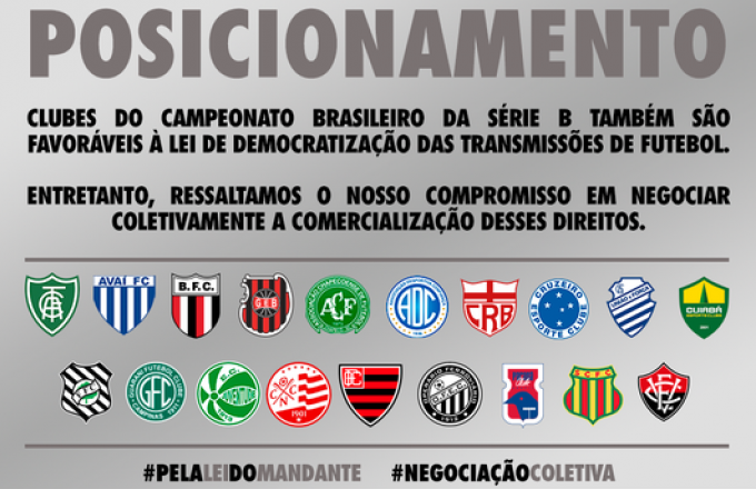 Série B dá apoio total à MP 984 e apenas um clube ficou de fora do manifesto