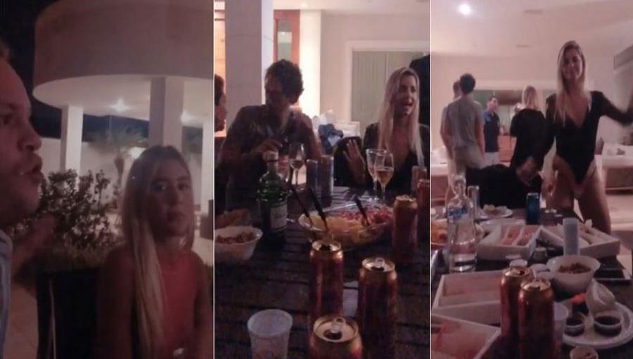 Bebida e mulheres! Fotos da festinha de despedida dos auxiliares de Jorge Jesus