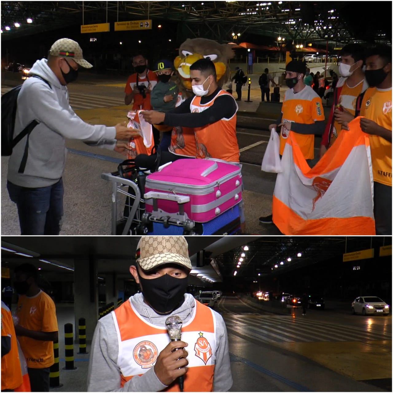 Com status de ídolo, meia é recepcionado no aeroporto por torcida de time do Paulista A2