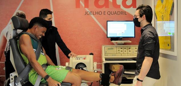  Jogadores da Lusa realizando os testes físicos