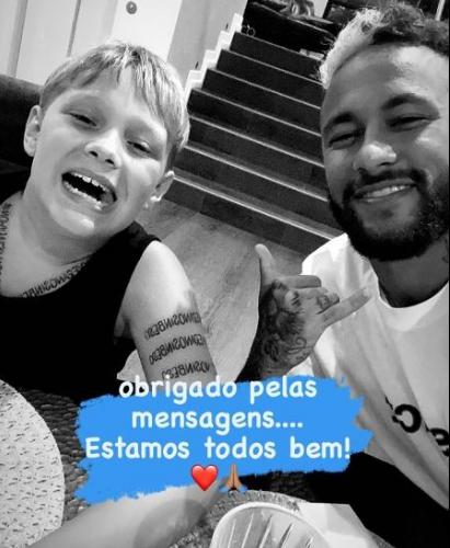 Com Covid-19, Neymar posta ao lado do filho: “Estamos todos bem”