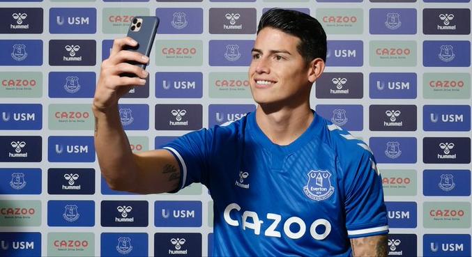 James Rodriguez faz golaço em seu primeiro treino no Everton. VÍDEO!