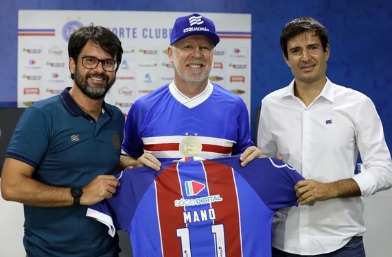 Mano Menezes é apresentado no Bahia com a missão de corrigir a defesa