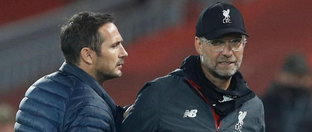 Lampard diz que reclamação de Klopp é “piada” e lembra pacotão do Liverpool